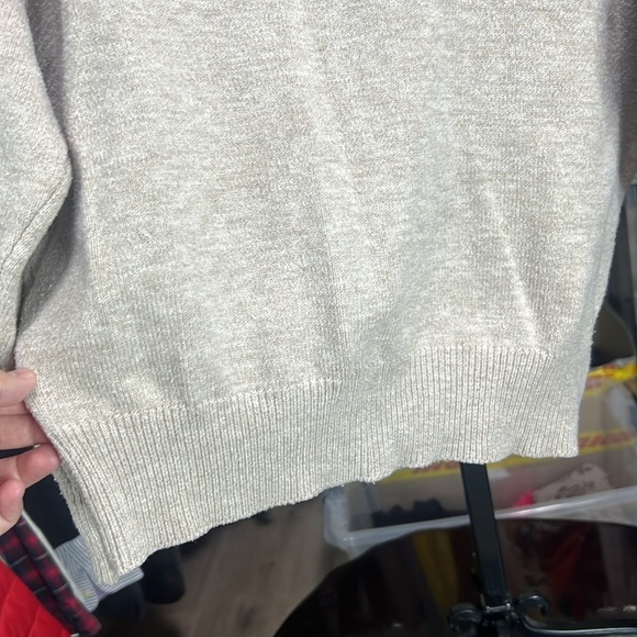 !SOLD! SWEET ROMEO Women Star Sweater Ribbed Cream Warm Pullover Oversize Crop - Picture 6 of 7